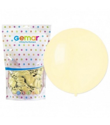 Balony GEMAR 48 cm - 19" - maślany Pastel Butter G19/103 - 25 sztuk