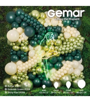 Balony GEMAR 48 cm - 19" - maślany Pastel Butter G19/103 - 25 sztuk