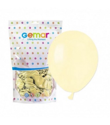 Balony Gemar 13 cm - 5" - pastelowe maślane Butter A50/103 - 100 sztuk