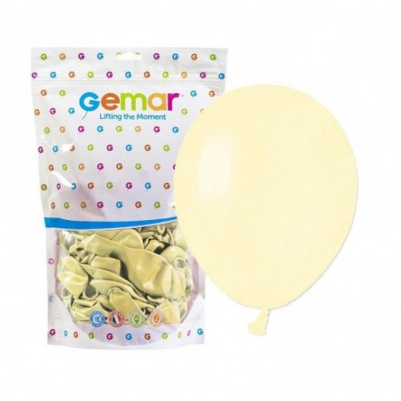 Balony Gemar 13 cm - 5" - pastelowe maślane Butter A50/103 - 100 sztuk