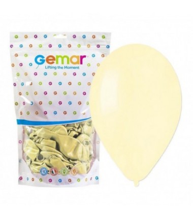 Balony Gemar 33 cm -13" pastelowe maślane Butter G120/103 - 50 sztuk