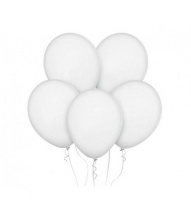 Balony Decomex 46 cm - 18" białe - pastel White D8-P100 - 25 sztuk