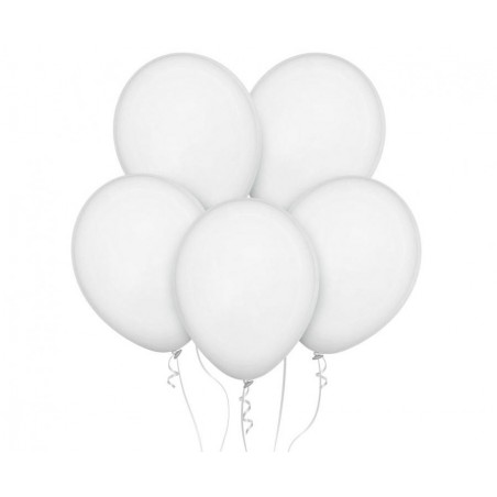 Balony Decomex 46 cm - 18" białe - pastel White D8-P100 - 25 sztuk