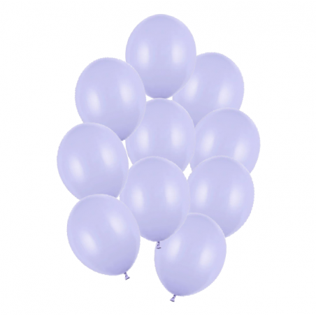 Balony Strong 27 cm liliowe Pastel Light Lilac - 10 sztuk