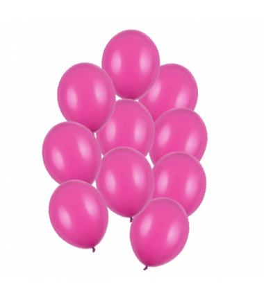 Balony Strong 27 cm ciemnoróżowe Pastel Hot Pink - 10 sztuk