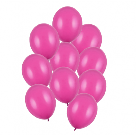 Balony Strong 27 cm ciemnoróżowe Pastel Hot Pink - 10 sztuk