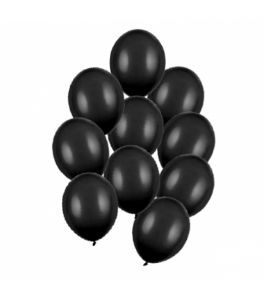 Balony Strong 27 cm czarne Pastel Black - 10 sztuk