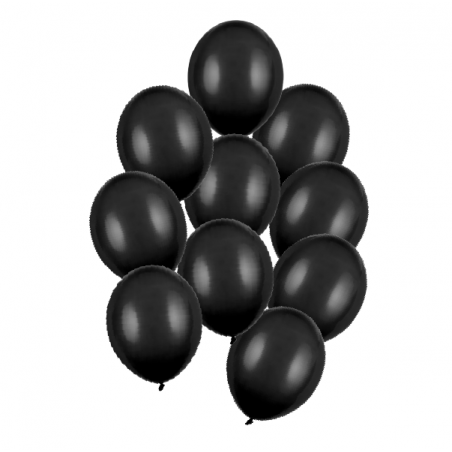 Balony Strong 27 cm czarne Pastel Black - 10 sztuk