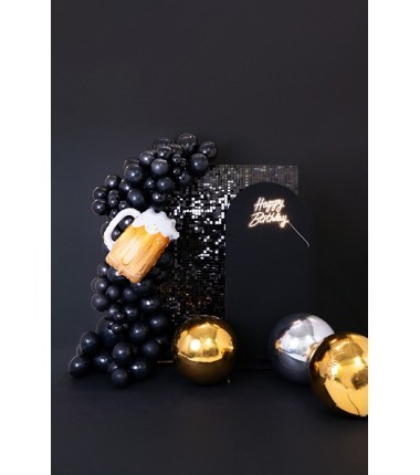 Balony Strong 27 cm czarne Pastel Black - 10 sztuk