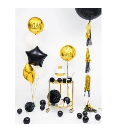 Balony Strong 27 cm czarne Pastel Black - 10 sztuk