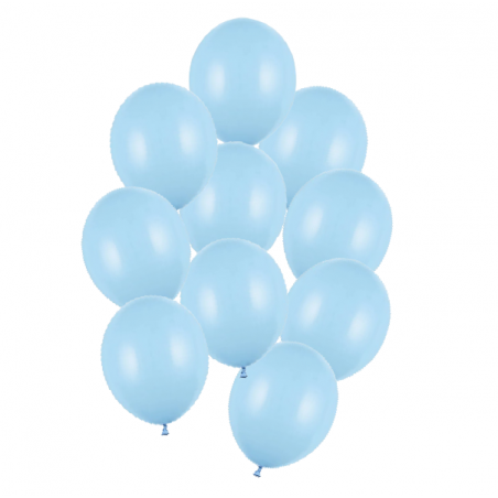Balony Strong 27 cm błękitne Pastel Baby Blue - 10 sztuk