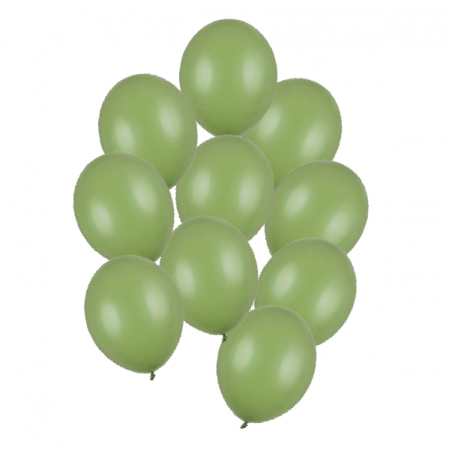 Balony Strong 27 cm oliwkowe Pastel Rosemary Green - 10 sztuk