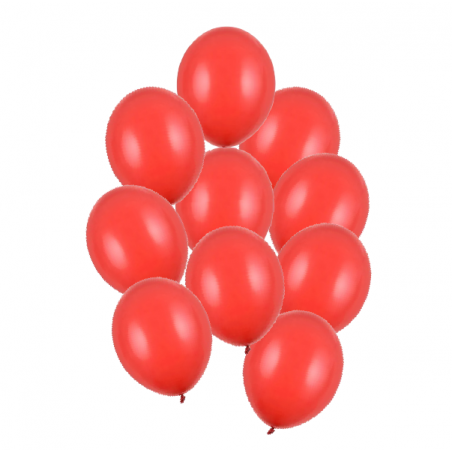 Balony Strong 27 cm makowe Pastel Poppy Red - 10 sztuk