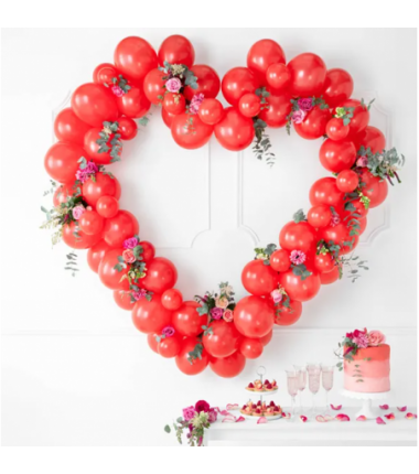 Balony Strong 27 cm makowe Pastel Poppy Red - 10 sztuk