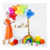 Balony Strong 27 cm makowe Pastel Poppy Red - 10 sztuk