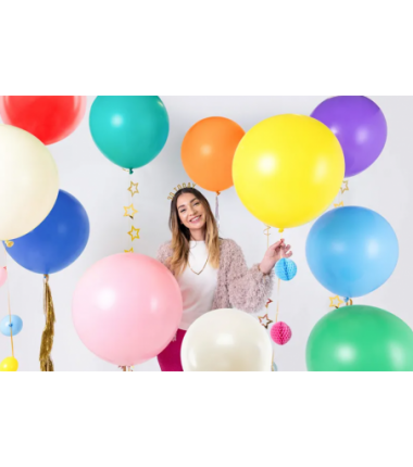 Balony Strong 27 cm makowe Pastel Poppy Red - 10 sztuk