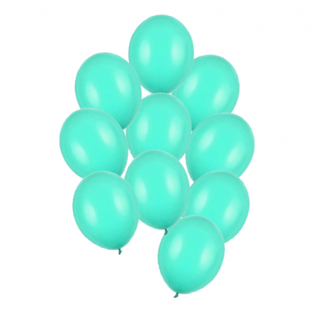 Balony Strong 27 cm miętowo-zielone Pastel Mint Green - 10 sztuk