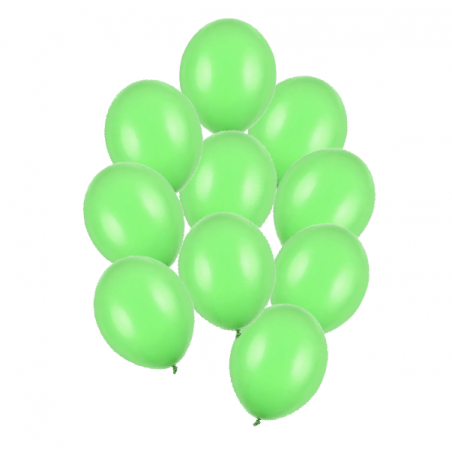 Balony Strong 27 cm jasnozielone Pastel Bright Green - 10 sztuk