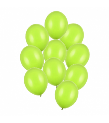 Balony Strong 27 cm limonkowe Pastel Lime Green - 10 sztuk