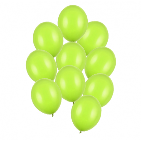Balony Strong 27 cm limonkowe Pastel Lime Green - 10 sztuk