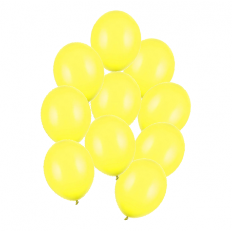 Balony Strong 27 cm cytrynowe Pastel Lemon Zest - 10 sztuk