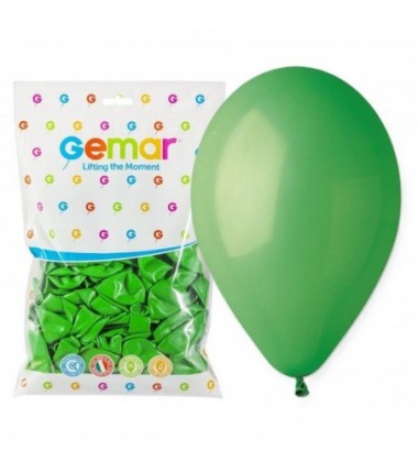Balony Gemar 26 cm - 10" - pastelowe zielone Green G90/012 - 100 sztuk