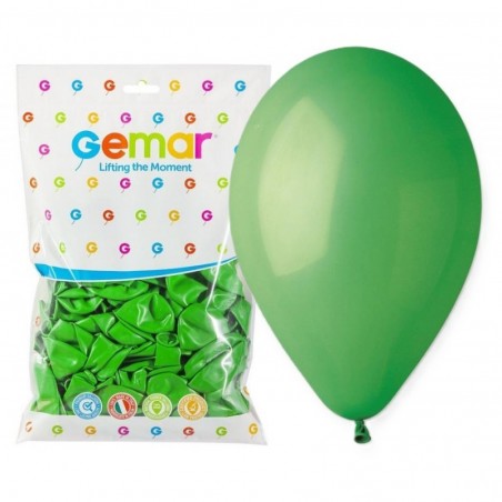 Balony Gemar 26 cm - 10" - pastelowe zielone Green G90/012 - 100 sztuk