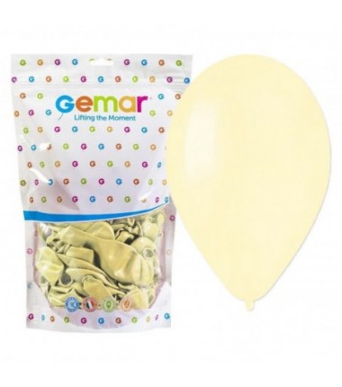 Balony Gemar 26 cm - 10" - pastelowe maślane Butter G90/103 - 100 sztuk