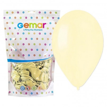 Balony Gemar 26 cm - 10" - pastelowe maślane Butter G90/103 - 100 sztuk