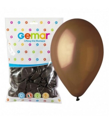 Balony Gemar 26 cm - 10" - pastelowe brązowe Brown G90/048 - 100 sztuk