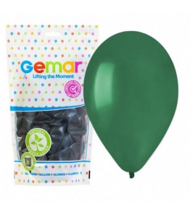Balony Gemar 26 cm - 10" pastelowe butelkowa zieleń Emerald Green G90/104 - 100 sztuk