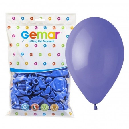 Balony Gemar 26 cm - 10" - pastelowe barwinek Periwinkle G90/075 - 100 sztuk