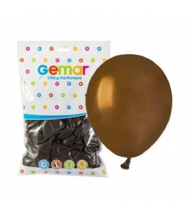 Balony Gemar 13 cm - 5" - pastelowe brązowe Brown A50/048 - 100 sztuk