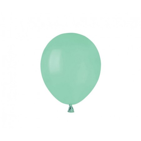 Balony Gemar 13 cm - 5" - pastelowe zielone miętowe (macaron) Mint Green A50/077 - 100 sztuk