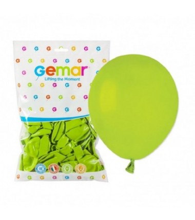 Balony Gemar 13 cm - 5" - pastelowe pistacjowe Light Green A50/011 - 100 sztuk