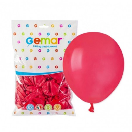 Balony Gemar 13 cm - 5" - pastelowe czerwone Red A50/005 - 100 sztuk