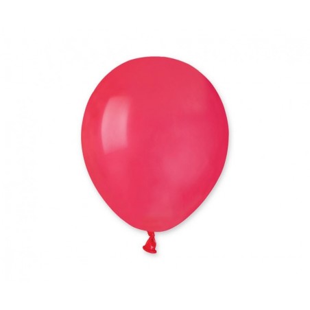 Balony Gemar 13 cm - 5" - pastelowe czerwone Red A50/005 - 100 sztuk