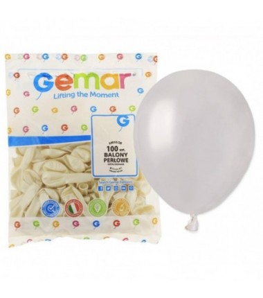 Balony Gemar 13 cm - 5" - metaliczne perłowe Metallic Pearl AM50/028 - 100 sztuk