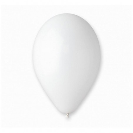 Balony Gemar 26 cm - 10" -  pastelowe białe White G90/001 - 50 sztuk