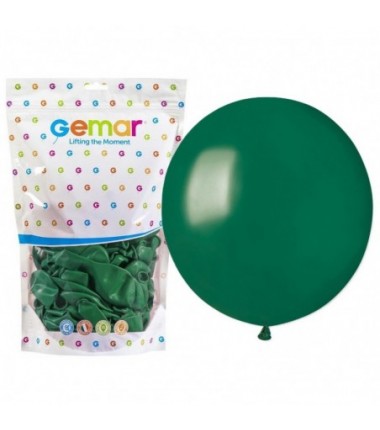Balony Gemar 48 cm - 19" - pastelowy butelkowa zieleń Emerald Green G19/104 - 25 sztuk
