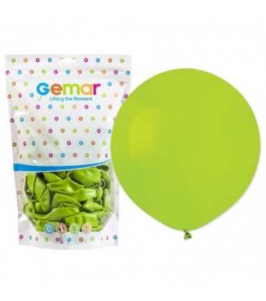 Balony Gemar 48 cm - 19" - pastelowy pistacjowy Light Green G19/011 - 25 sztuk