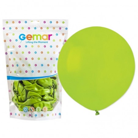 Balony Gemar 48 cm - 19" - pastelowy pistacjowy Light Green G19/011 - 25 sztuk