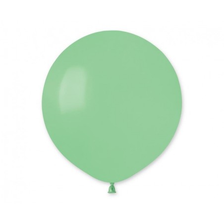 Balony Gemar 48 cm - 19" - pastelowy zielony miętowy (macaron) Mint Green G19/077 - 25 sztuk