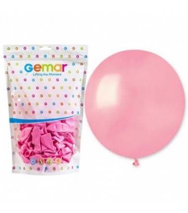 Balony Gemar 48 cm - 19" - pastelowy jasnoróżowy Pink G19/057 - 25 sztuk