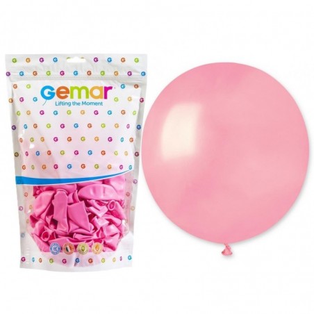 Balony Gemar 48 cm - 19" - pastelowy jasnoróżowy Pink G19/057 - 25 sztuk