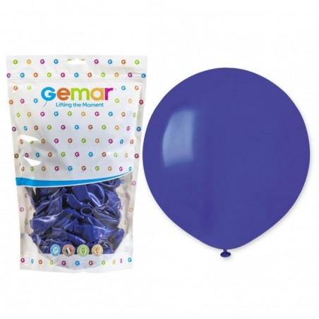 Balony Gemar 48 cm - 19" - pastelowy granatowy Blue G19/046 - 25 sztuk