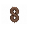 Balony foliowe Cyfra 18 - 86 cm - Mocca satynowe