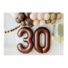 Balony foliowe Cyfra 30 - 86 cm - Mocca satynowe