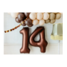 Balony foliowe Cyfra 40 - 86 cm - Mocca satynowe