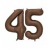 Balony foliowe Cyfra 45 - 86 cm - Mocca satynowe